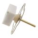 White Stone Square Gold Cross Dresser Knob